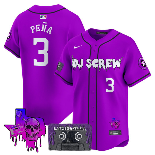 Men's Houston Astros DJ Screw Patch Vapor Premier Limited Jersey V2 - All Stitched