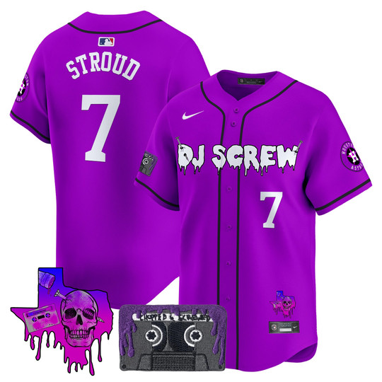 Men's Houston Astros DJ Screw Patch Vapor Premier Limited Jersey V2 - All Stitched