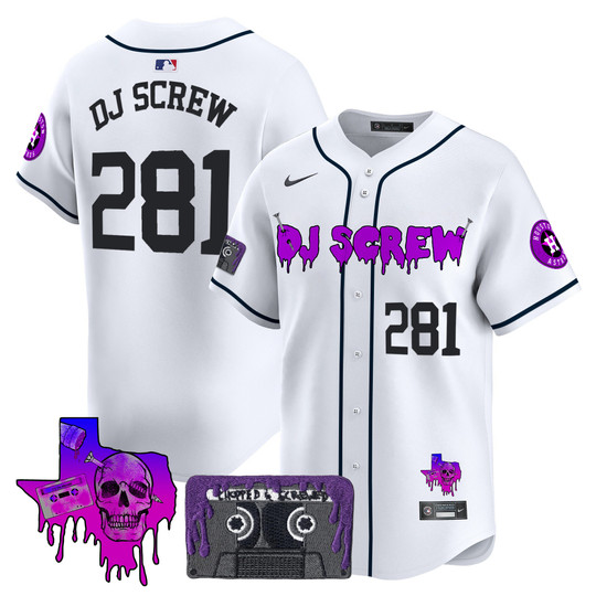 Men's Houston Astros DJ Screw Patch Vapor Premier Limited Jersey V2 - All Stitched