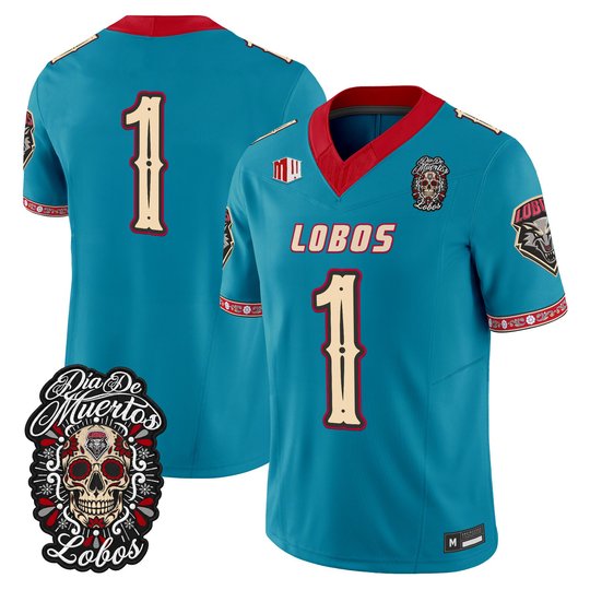 Men's New Mexico Lobos Día de los Muertos Vapor Limited Jersey - All Stitched