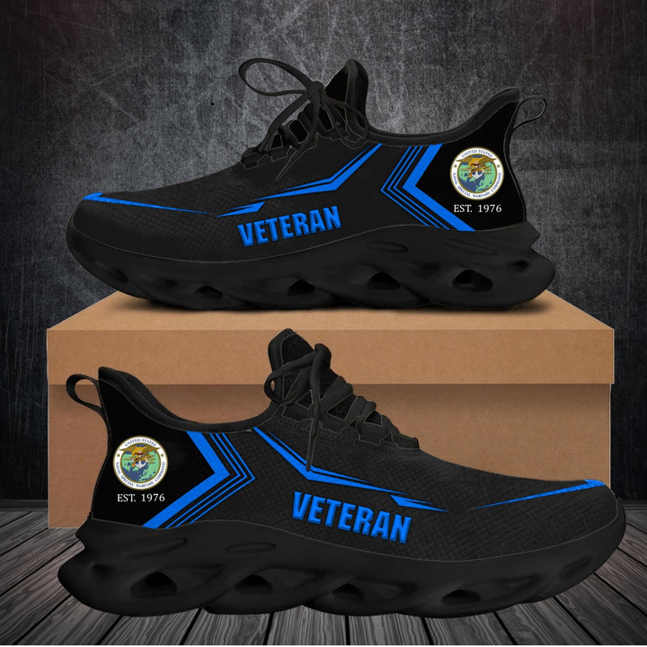 Navy Veteran Custom Clunky Sneakers Division And Unit Personalized Gift