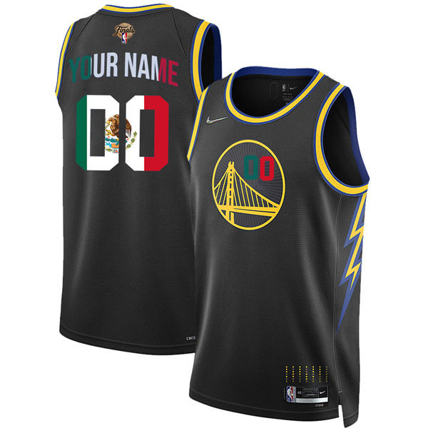 Golden State Warriors Custom Mexico Jersey - All Stitched
