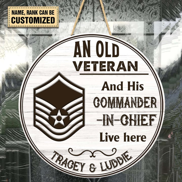 AF Veteran - Personalized Wooden Sign 02