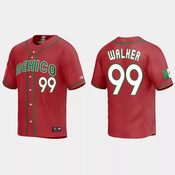 Men's Taijuan Walker Mexico 2023 World Baseball Jersey - All Stitched