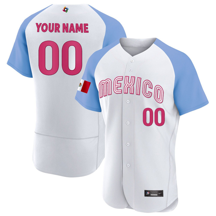 Mexico 2023 World Baseball Flex Base Custom Jersey - All Stitched