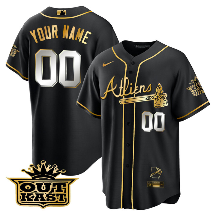 Atlanta Braves Atliens Cool Base Custom Jersey V2 - All Stitched