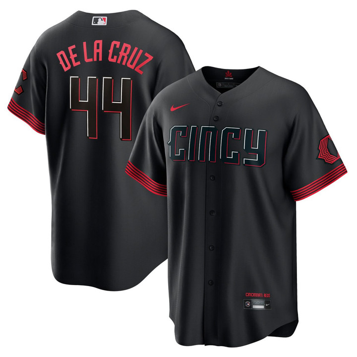 Elly De La Cruz Cincinnati Reds 2023 City Connect Black Jersey - All Stitched