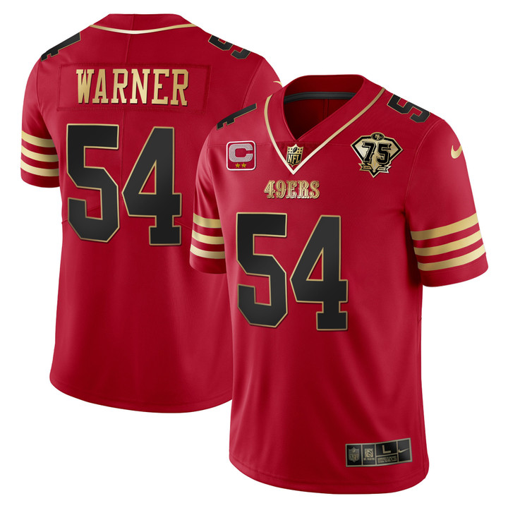 Fred Warner San Francisco 49ers 75th Anniversary Patch Vapor Limited Jersey - All Stitched