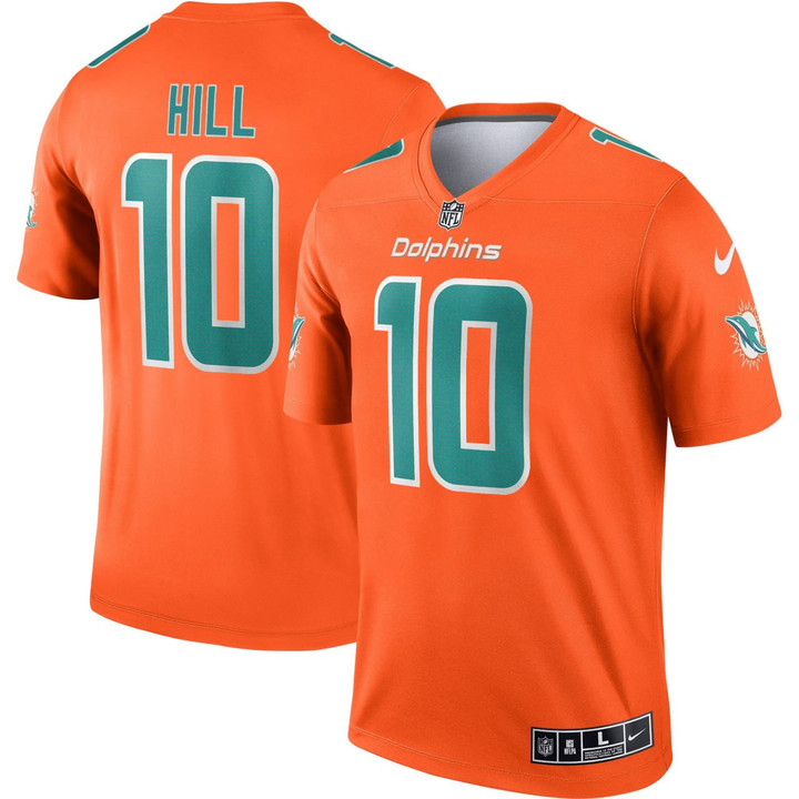 Tyreek Hill Miami Dolphins Orange Jersey - All Stitched