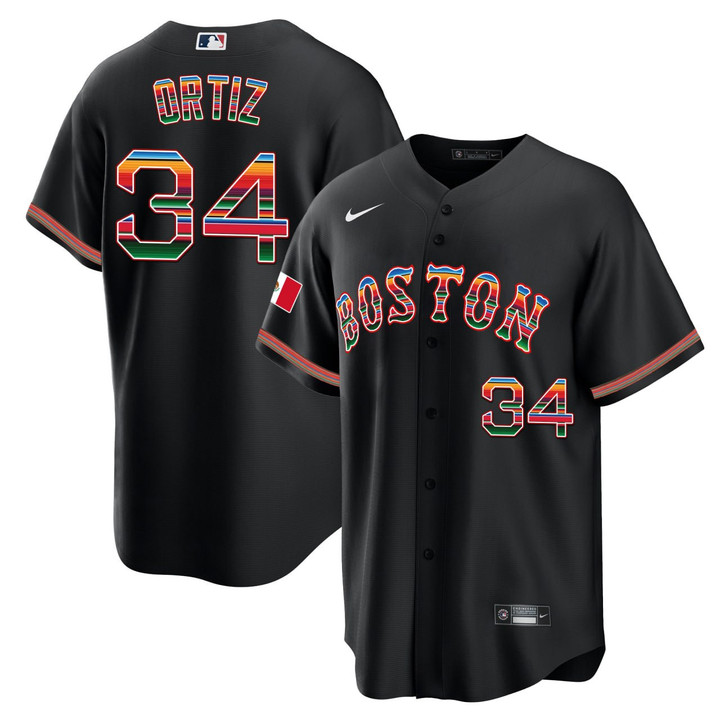 David Ortiz Boston Red Sox Mexico Hispanic Jersey - All Stitched