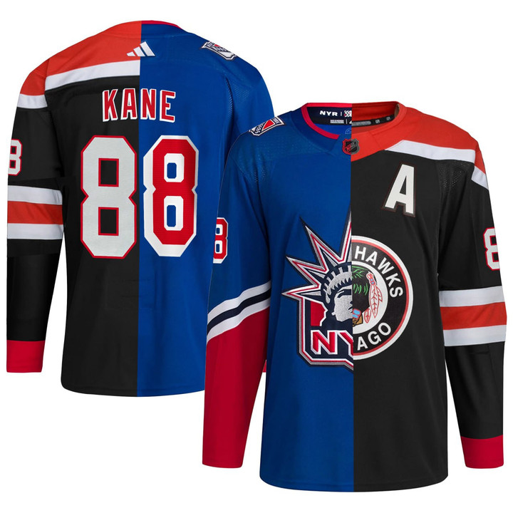 Patrick Kane Split Chicago Blackhawks New York Ranger Jersey - All Stitched