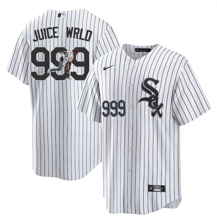 Juice Wrld Chicago White Sox White Jersey - All Stitched