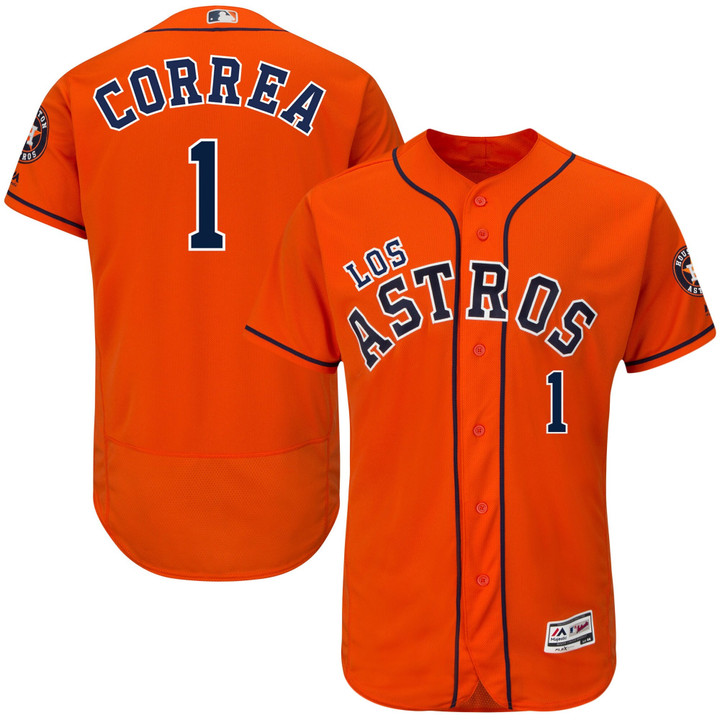 Carlos Correa Los Astros Orange Jersey - All Stitched