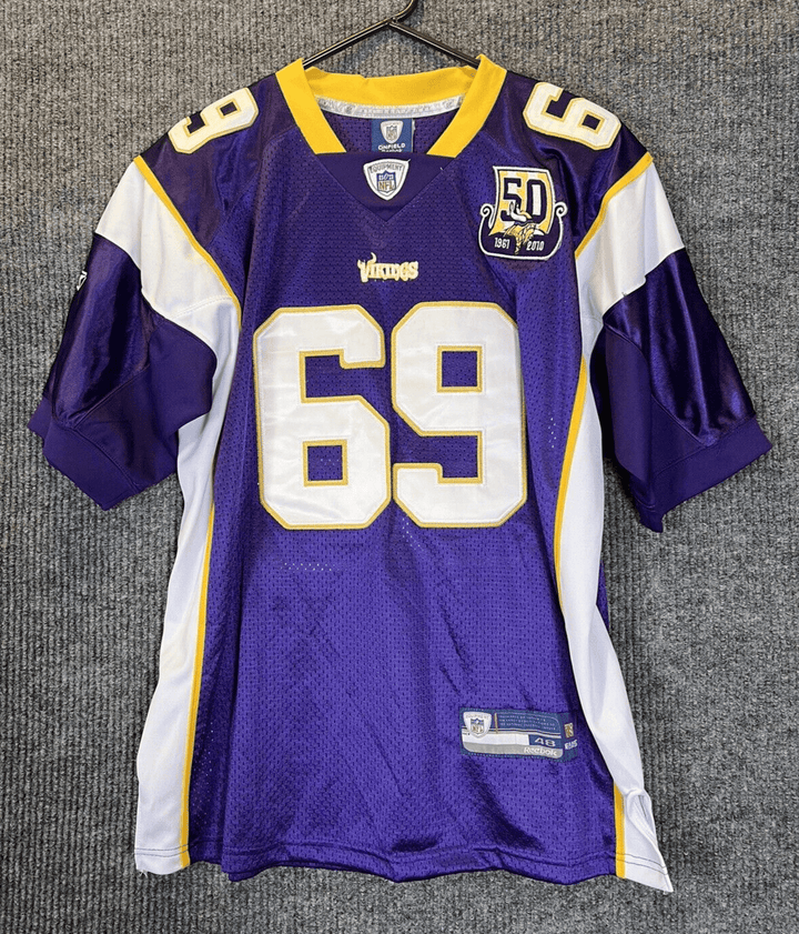 Jared Allen Minnesota Vikings Purple 50th Patch Jersey - All Stitched