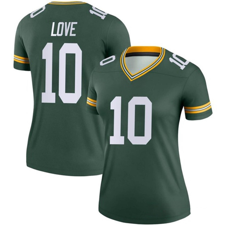 Women's Jordan Love Green Bay Packers Green Jersey - All Stitched