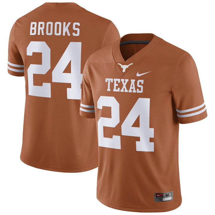 Jonathon Brooks Texas Longhorns Orange Jersey - All Stitched