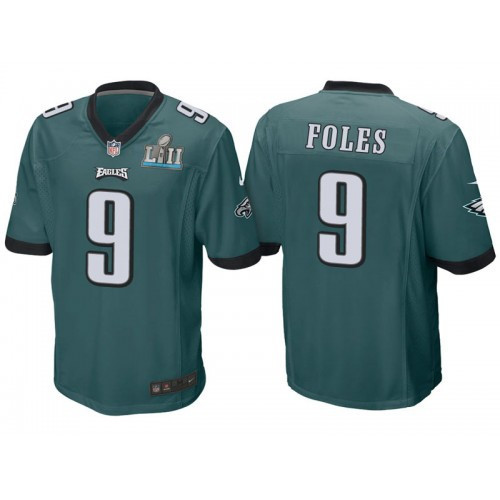 Nick Foles Philadelphia Eagles Midnight Green Super Bowl Jersey - All Stitched