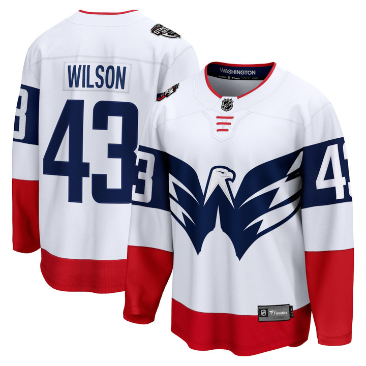 Tom Wilson Washington Capitals 2023 White Jersey - All Stitched