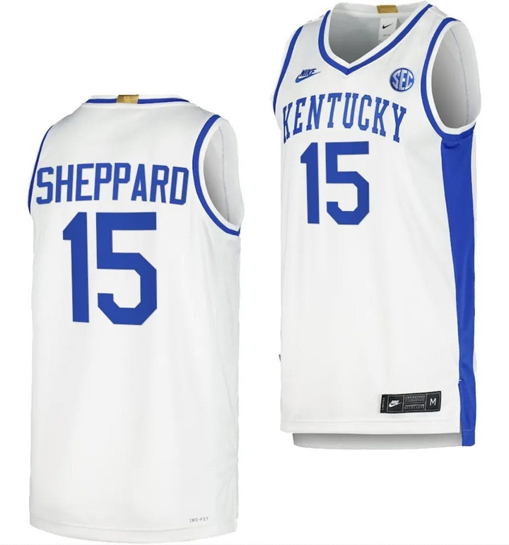 Reed Sheppard Kentucky Wildcats Basketball White Jersey - All Stitched