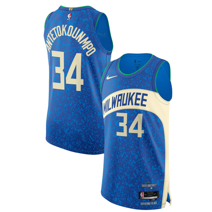 Giannis Antetokounmpo Milwaukee Bucks 2023/24 City Edition Jersey - All Stitched