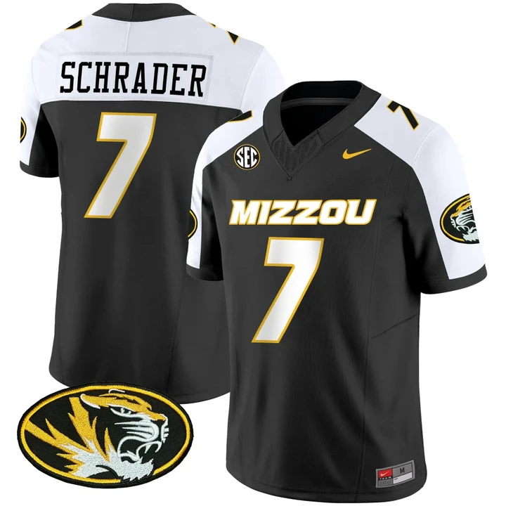 Cody Schrader Missouri Tigers Black Alternate Jersey - All Stitched