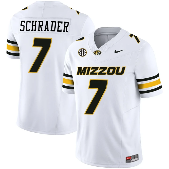 Cody Schrader Missouri Tigers White Jersey - All Stitched