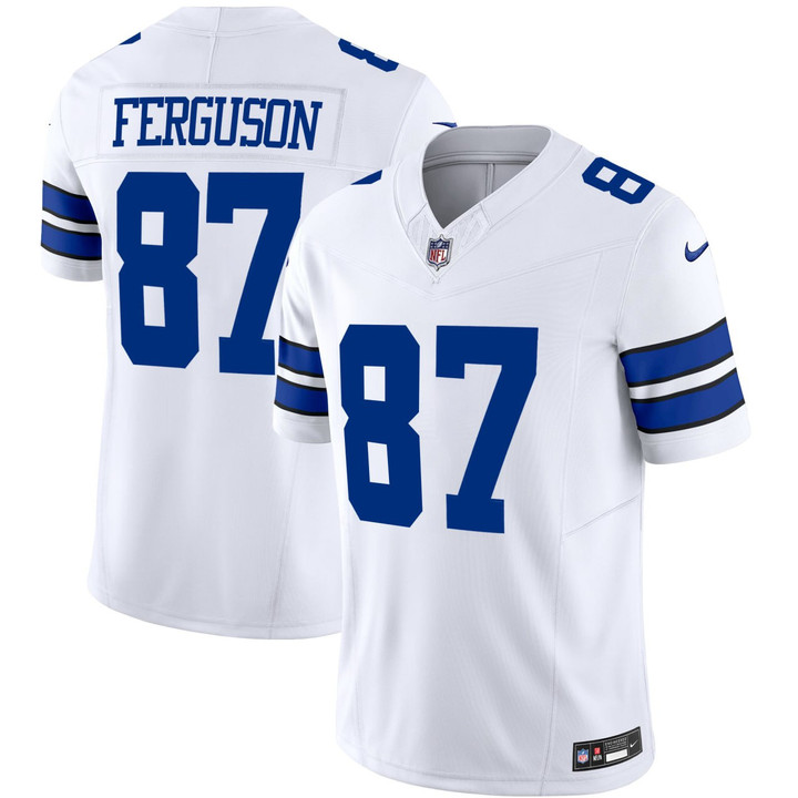 Jake Ferguson Dallas Cowboys White Jersey - All Stitched