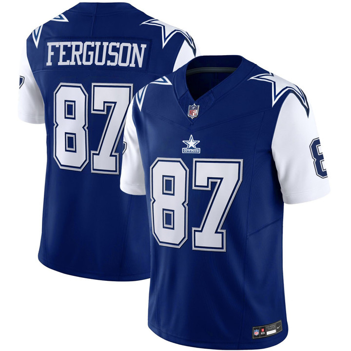 Jake Ferguson Dallas Cowboys Throwback Navy Jersey - All Stitched