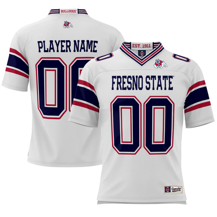 Fresno State Bulldogs Custom White Jersey - All Stitched