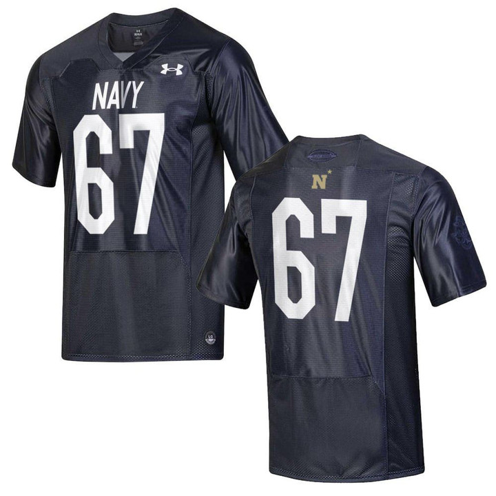 #67 Navy Midshipmen Silent Service Football Jersey- All Stitched
