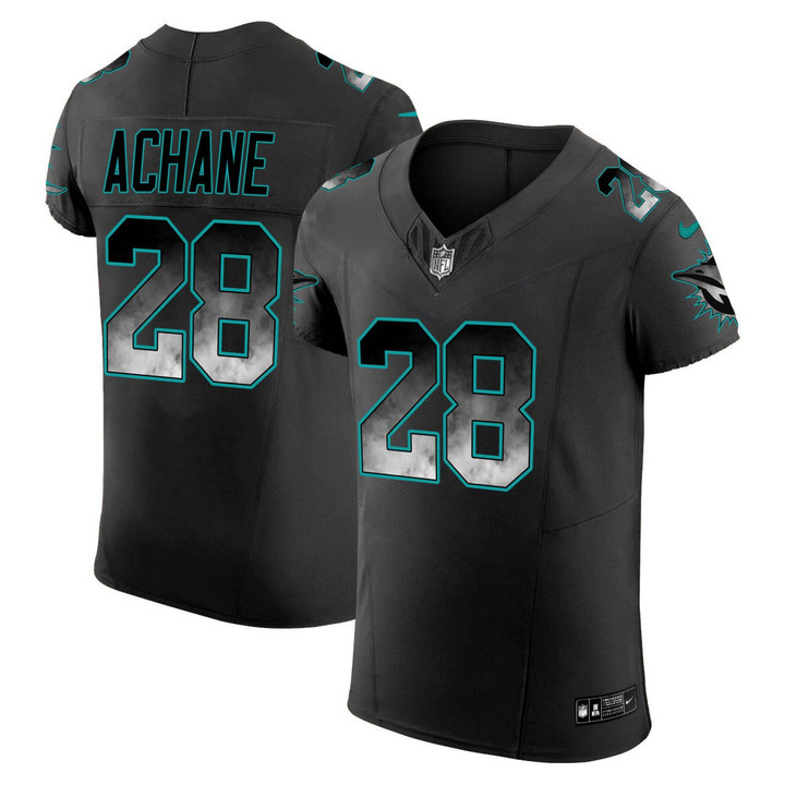 De'Von Achane #28 Miami Dolphins Charcoal Gray Jersey - All Stitched