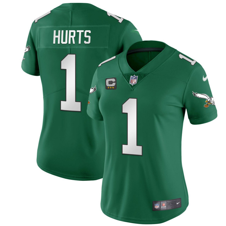 Women's Jalen Hurts Philadelphia Eagles Kelly Green Jersey - All Stitched