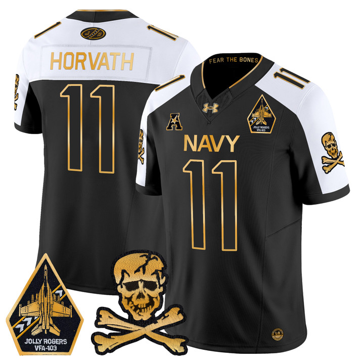 Men's Navy Midshipmen 2024 Gold Vapor Limited Jersey - All Stitched