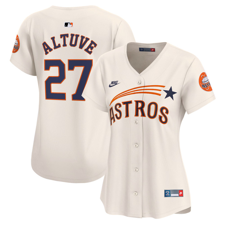 Women's Houston Astros Throwback Cooperstown Vapor Premier Limited Jersey - All Stitched