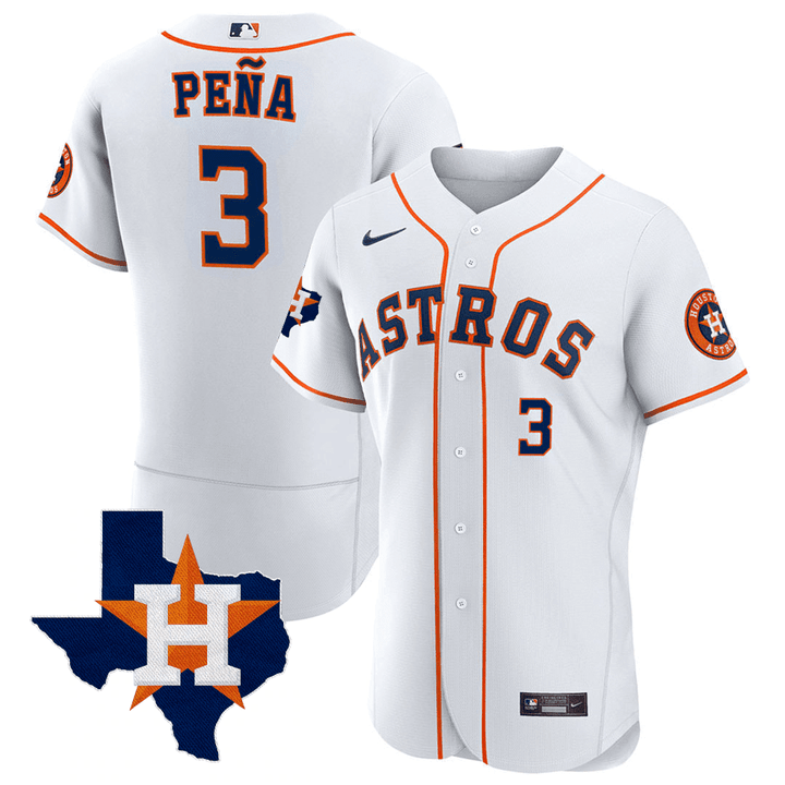 Men's Houston Astros Players Flex Base Jersey - Texas State Patch