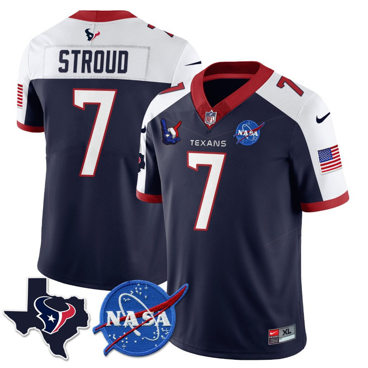 Men’s Houston Texans City Edition Jersey - Nasa Patch - All Stitched