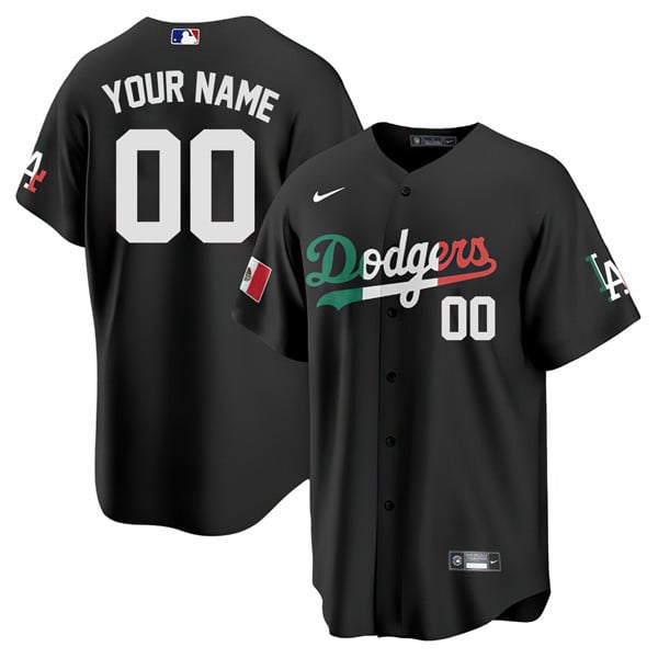 Los Angeles Dodgers Mexico Jersey Custom Name And Number - All Stitche