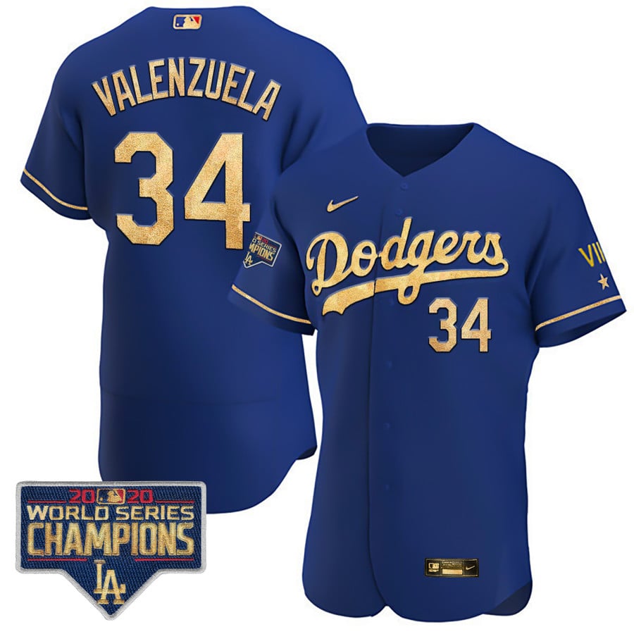 dodgers championship jersey gold
