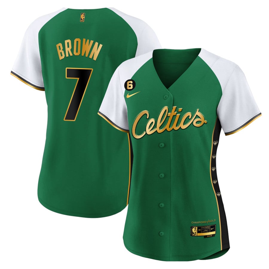 Women's Boston Celtics Baseball Jersey - All Stitched - Vgear