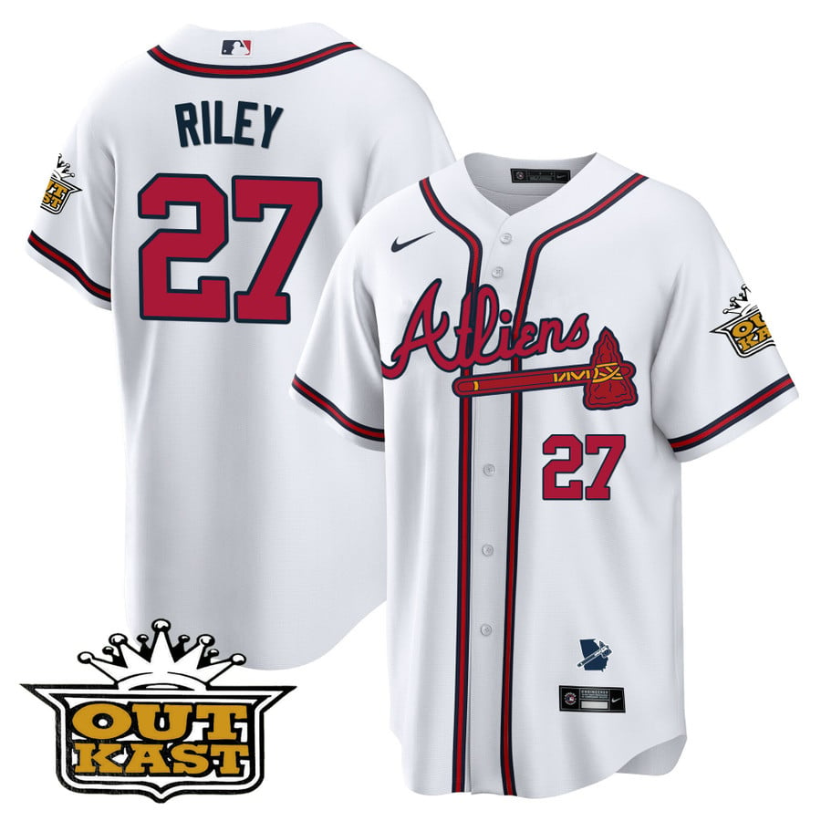Men's Atlanta Braves Atliens Cool Base Jersey - All Stitched - Vgear