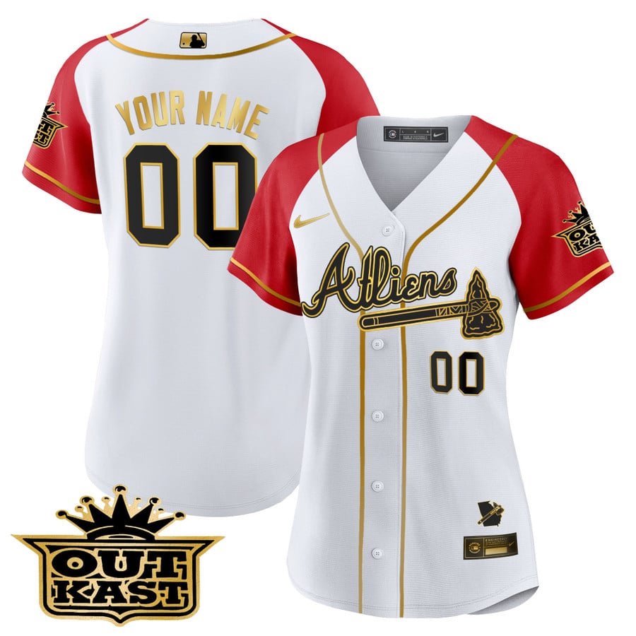 Atlanta Braves Atliens Gold Alternate Flex Base Custom Jersey - All St -  Vgear