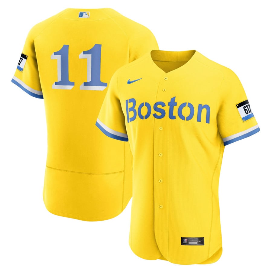 yellow red sox jersey