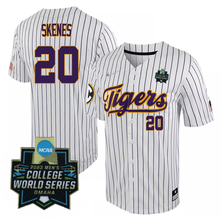 Men's LSU Tigers College Baseball World Series Purple Jersey - All