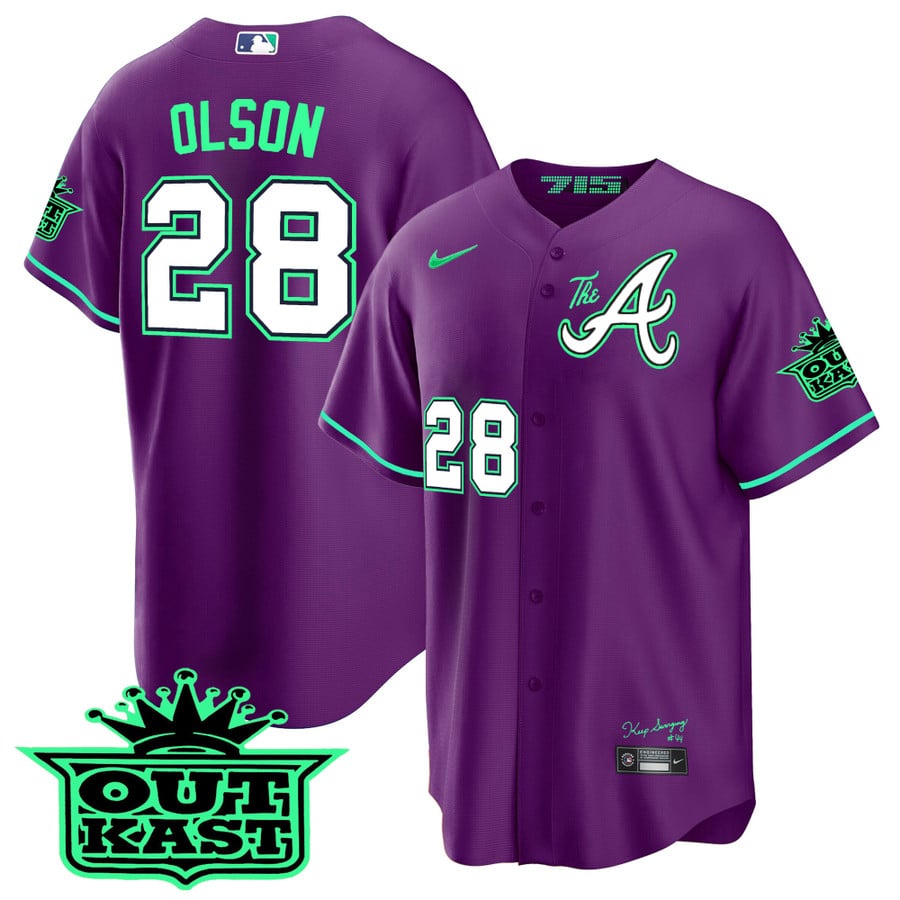 Men's Atlanta Braves Atliens Cool Base Jersey - All Stitched - Vgear
