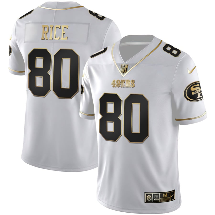 Men's 49ers White Gold & Black Gold - All Stitched - Vgear