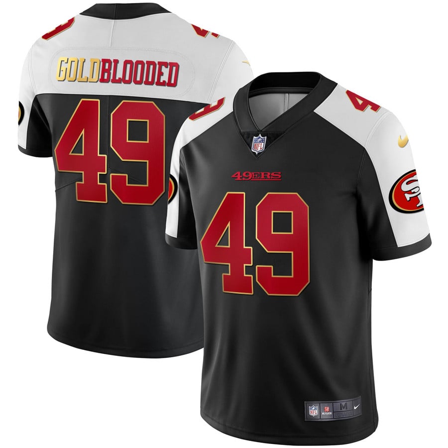 San Francisco 49ers Gold Blooded Jersey - All Stitched
