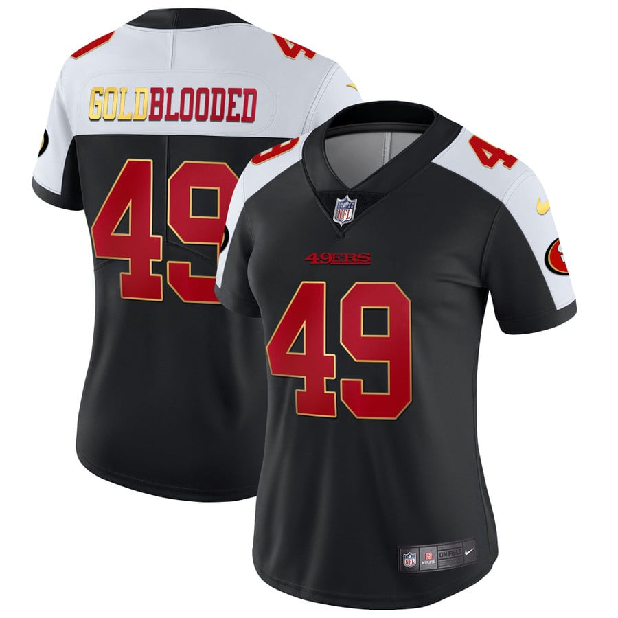 san francisco 49ers black and red jersey