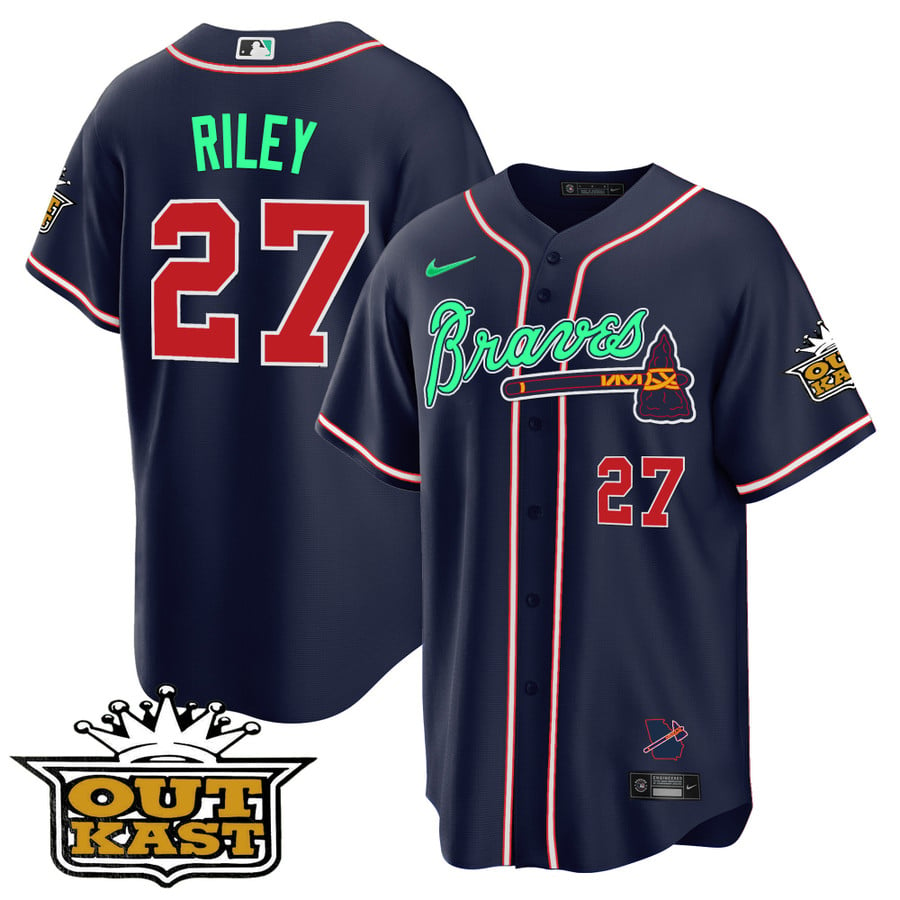 Men's Atlanta Braves Outkast Gold The A Cool Base Jersey – All