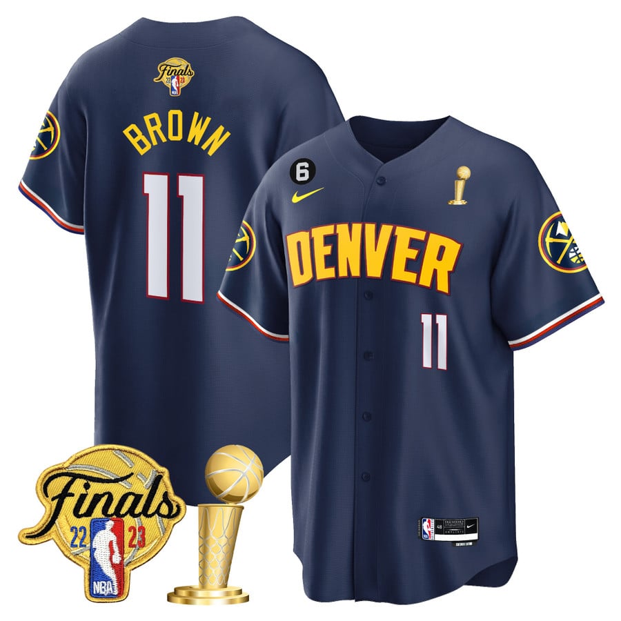 Denver Nuggets 2023 Finals & Champions Patch Collection Custom Jersey