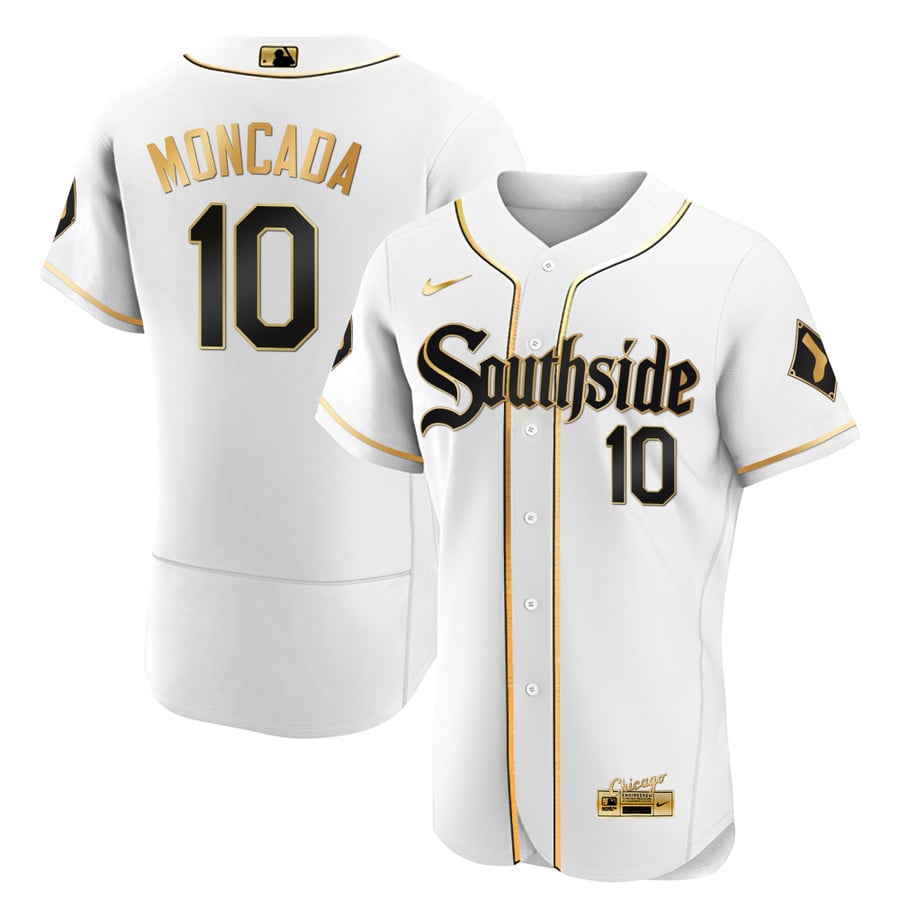 Men's Chicago White Sox Black Limited & Gold Jersey - All Stitched